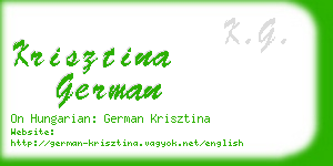 krisztina german business card